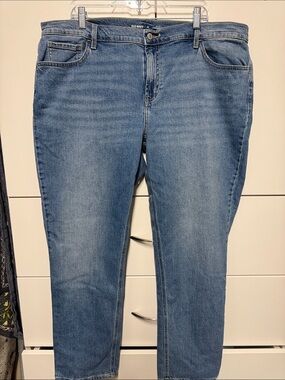 Old Navy Light Blue Ankle Straight Jeans